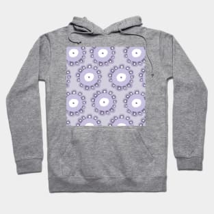 Boho Natural Collection Boho Aesthetic Flower Pattern in Lilac Pastel Purple Hoodie